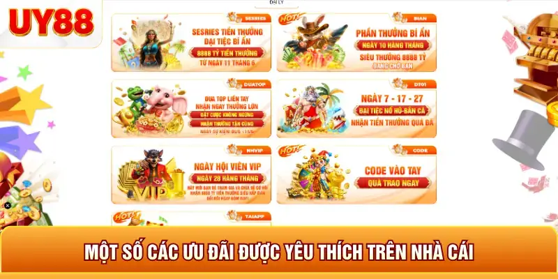 Một số các ưu đãi được yêu thích trên nhà cái Một số các ưu đãi được yêu thích trên nhà cái